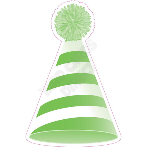 Party Hat - Style A - Solid Light Green - Yard Card