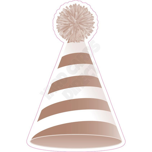 Party Hat - Style A - Solid Rose Gold - Yard Card
