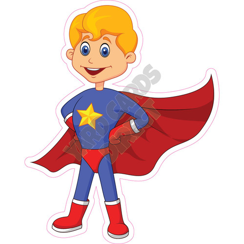 Superhero Boy - Light Skin - Style C - Yard Card