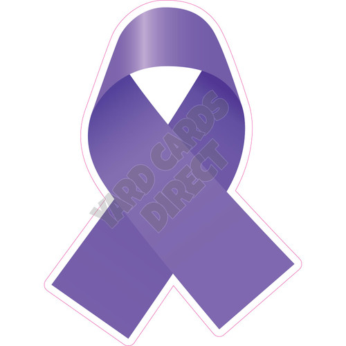 Awareness Ribbon - Purple - Style C - Yard Card