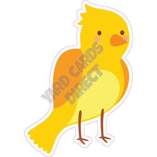 Yellow Bird - Style A - Yard Card