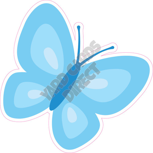Blue Butterfly - Style A - Yard Card