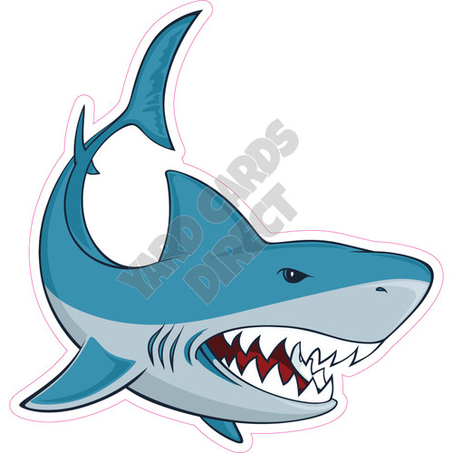 Shark - Mouth Open  - Style B - Yard Card