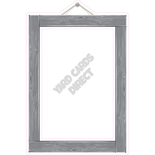 Frame - Gray Wood with Nail  - Style A - Yard Card