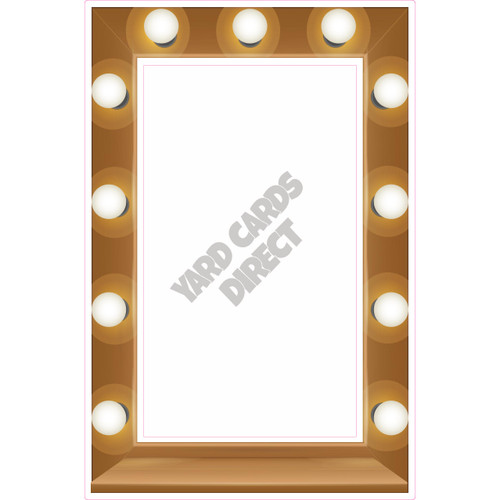 Frame - Natural Wood with Lights - Style A - Yard Card