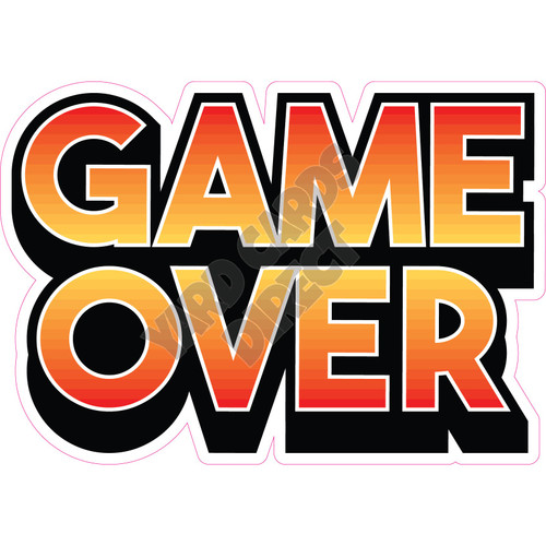 Statement - Game Over - Style C - Yard Card