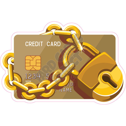 Credit Card with Chain - Old Gold - Style A - Yard Card