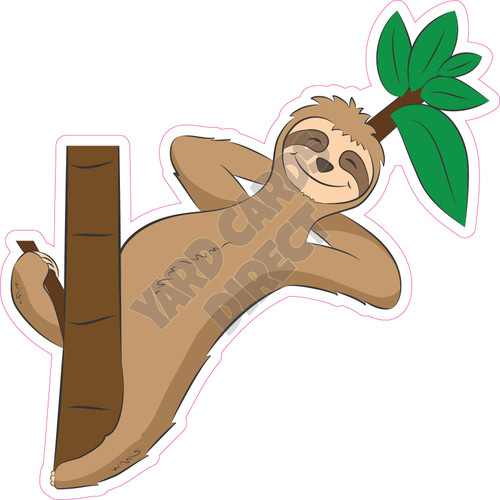 Sloth Relaxing  - Style A - Yard Card