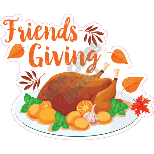 Statement - Friends Giving - Turkey - Style A - Yard Card