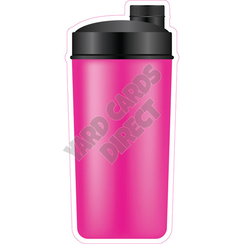 Protein Shaker Cup - Hot Pink - Style A - Yard Card