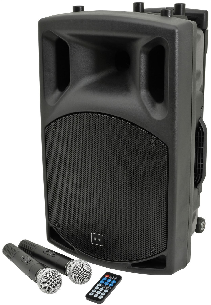 QTX QX12PA 100W Battery Powered Portable PA System with Bluetooth