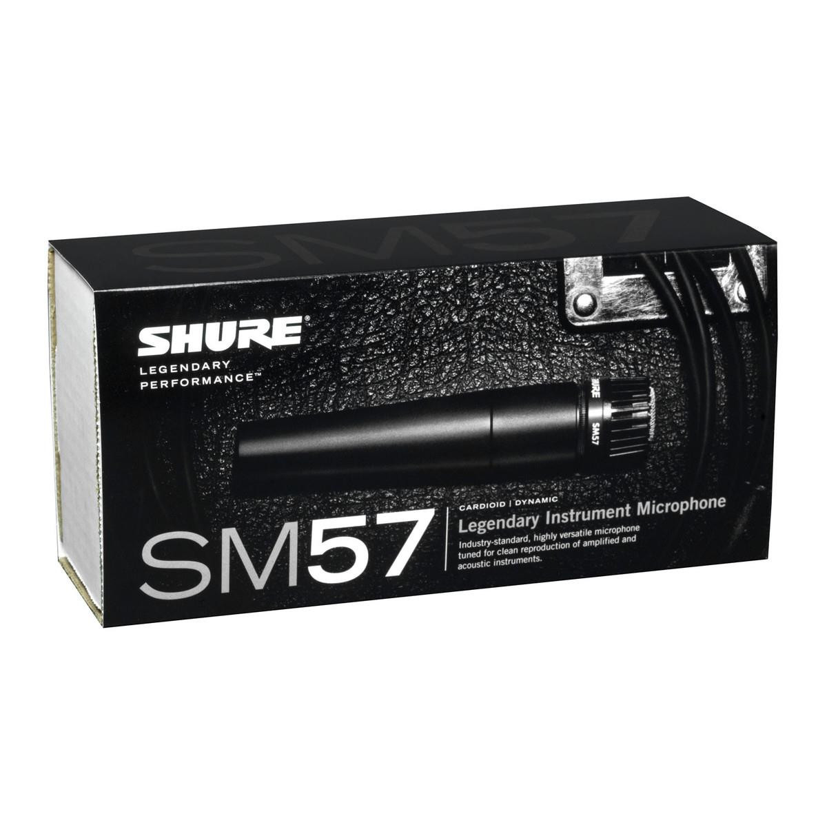 Shure SM57 Dynamic Instrument Vocal & Studio Microphone - Music