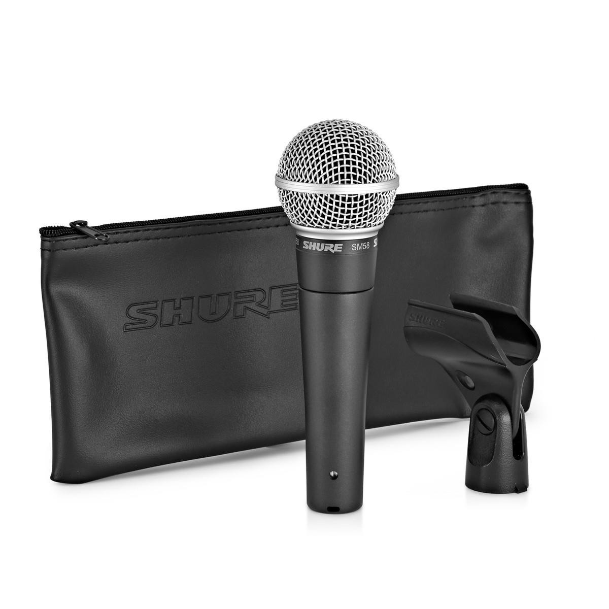 Shure SM58 Dynamic Cardioid Vocal Microphone Including Mic Clip