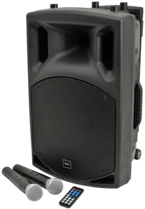 QTX QX12PA 100W Battery Powered Portable PA System with Bluetooth & Two Handheld Microphones