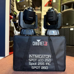 Used Chauvet DJ Intimidator Spot 260 Moving Head (Pair) inc Case