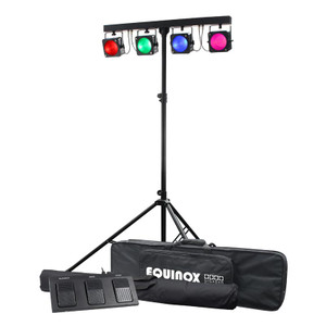 Equinox Gigabar MkII 4 x 30W RGB COB LED Par Bar Lighting System with Foot Controller Equinox Gigabar MkII 4 x 30W RGB COB LED Par Bar Lighting System with Foot Controller