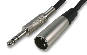 Pulse PSG01348 6.35mm (1/4") Stereo Jack Plug to 3 Pin XLR Plug Lead, 3m Black Pulse PSG01348 6.35mm (1/4") Stereo Jack Plug to 3 Pin XLR Plug Lead, 3m Black
