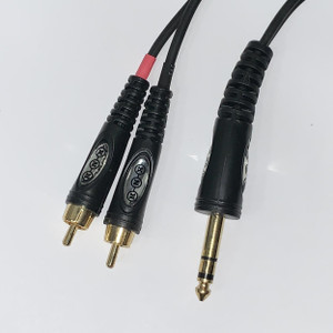 KNX AU1TPSJ 1M Twin Phono Plug - Single 1/4" Stereo Jack Plug KNX AU1TPSJ 1M Twin Phono Plug - Single 1/4" Stereo Jack Plug