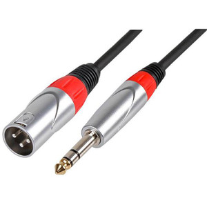 Pulse 6.35mm (1/4") Stereo Jack Plug to 3 Pin XLR Plug Lead, 1m - PLS000468 Pulse 6.35mm (1/4") Stereo Jack Plug to 3 Pin XLR Plug Lead, 1m - PLS000468