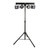 QTX Twin Derby FX & Two LED Par Cans Party DJ Disco Stage Light System with T Bar Stand