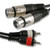 Pulse 2 x 3 Pin XLR Female to 2 x Phono (RCA) Male Lead 0.3m Black -  PLS00201
