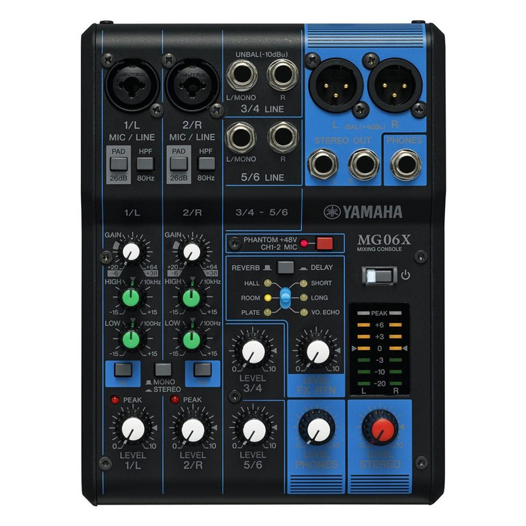 Yamaha MG06X Compact 6 Channel Analogue Mixer