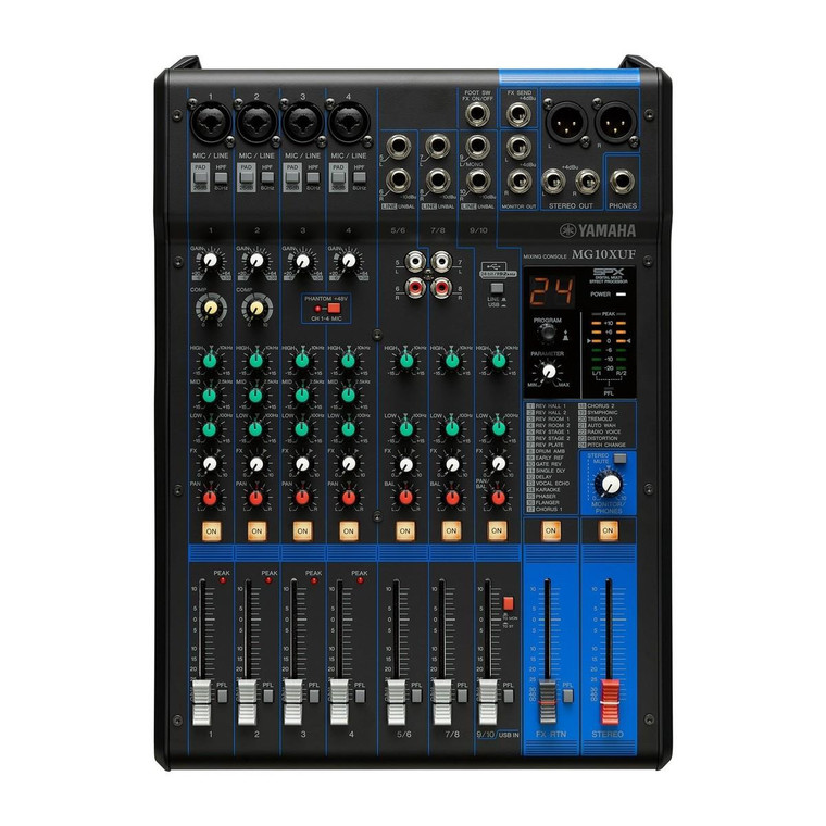 Yamaha MG10XUF 10 Channel Analogue USB Mixer with Faders