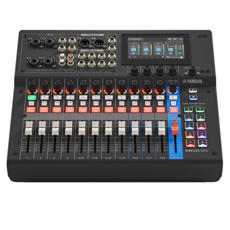Yamaha MGX12V 12-Channel Digital Mixer with Multi-track USB and Video Black