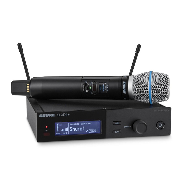 Shure SLXD24+/B87A Digital Wireless Handheld System with Beta 87A Supercardioid Condenser Microphone K55