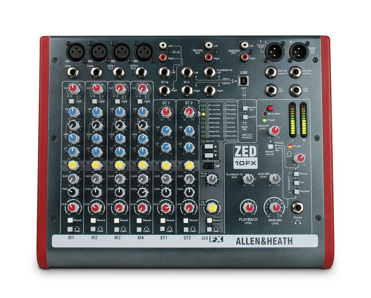 Allen & Heath ZED-10FX Multipurpose USB Mixer with FX