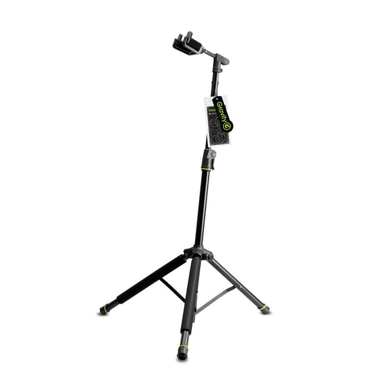 Gravity GS 01 NHB Foldable Electric, Acoustic or Bass Guitar Stand with Neck Hug