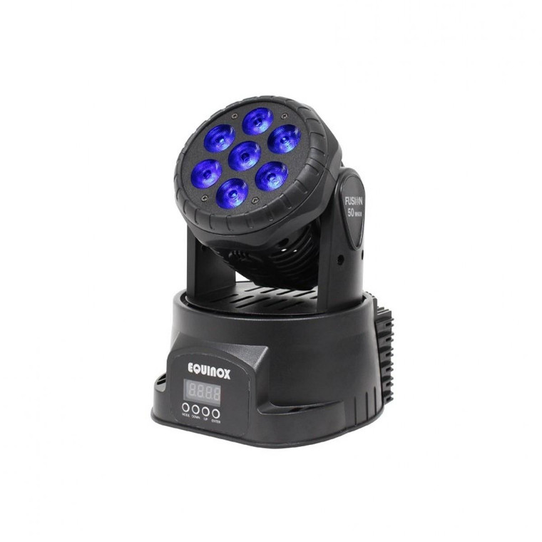 Equinox Fusion 50 MKIII 7 x 10W RGBW LED Moving Head Lighting Effect