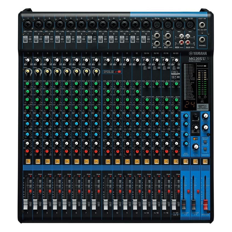 Yamaha MG20XU 20 Channel Analogue USB Mixer with 24 SPX Effects