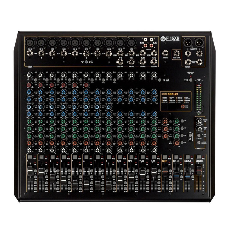 RCF F 16XR 16 Channel Mixer with 16 Pro DSP Effects & USB Interface