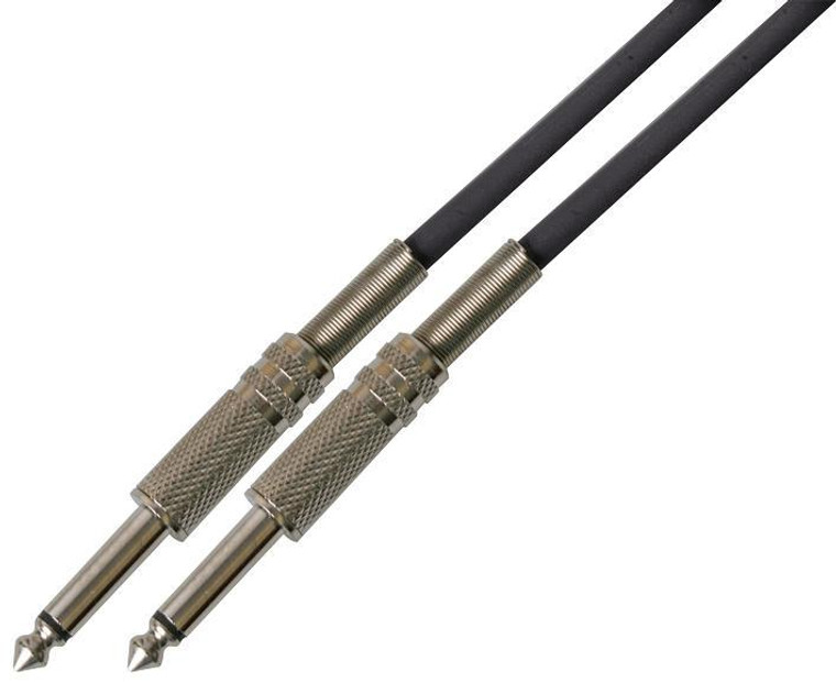 Pulse PLS00145 6.35mm (1/4") Mono Jack to Jack Guitar Lead, 5m Black