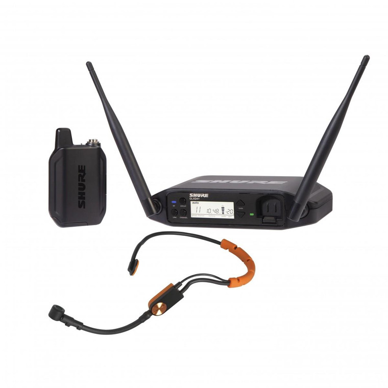 Shure GLX-D+ Dual Band Wireless Headset System with SM31FH and GLXD4+ Tabletop Receiver