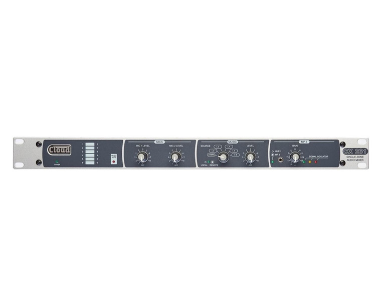Cloud CX261 1U Rack Mount Single Zone Audio Mixer