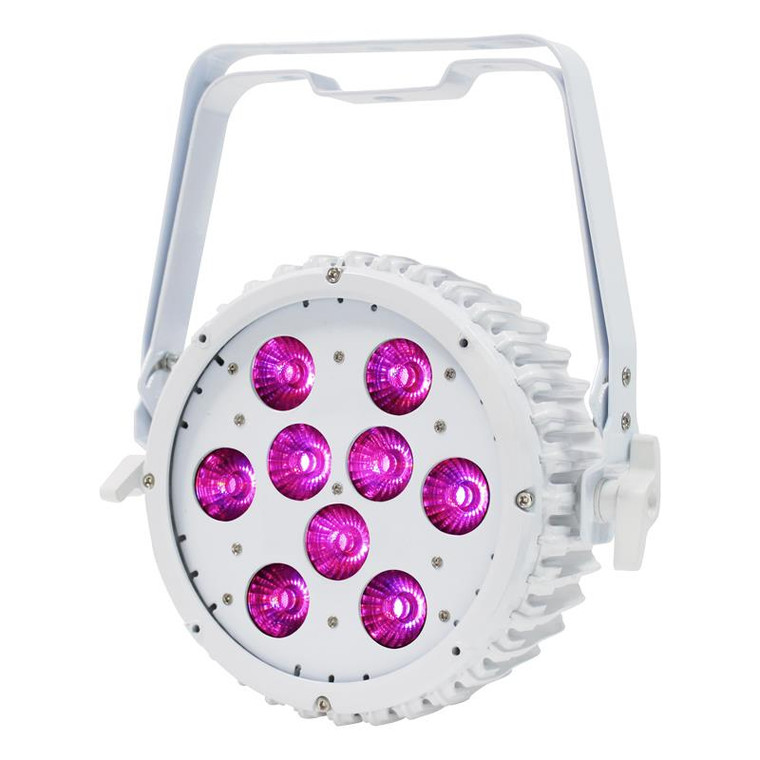 LEDJ Intense 9HEX10 6 Colour RGBWAUV LED Slim Par White Housing