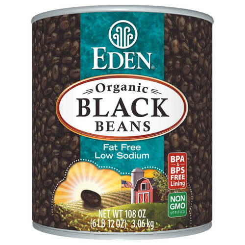 Black Beans, Organic - 108 oz