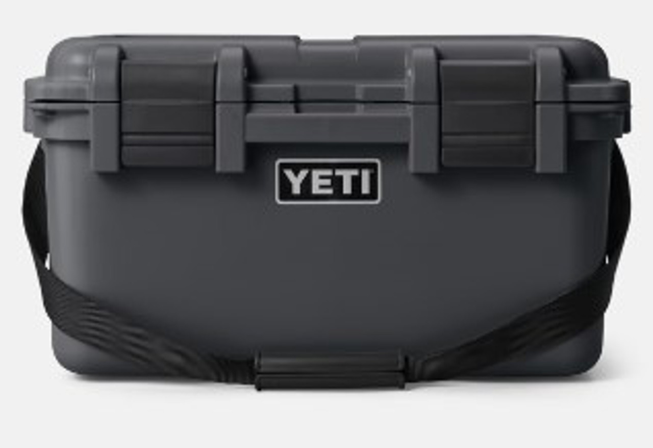 My new charcoal Yeti GoBox 30 loaded up with hunting, fly fishing