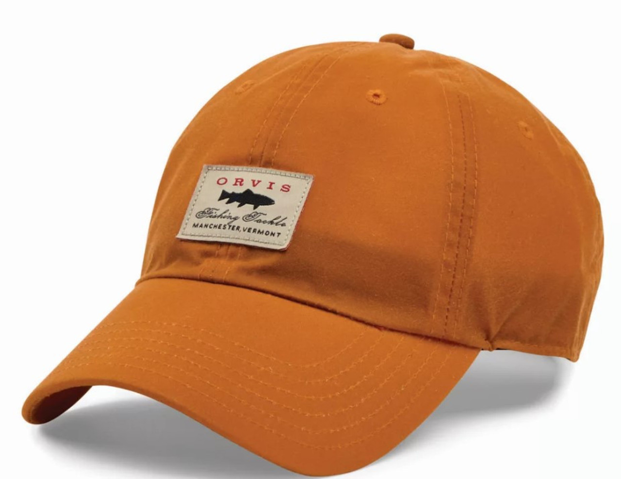 Vintage Waxed Cotton Cap - Ramsey - Orange Outdoor Burnt