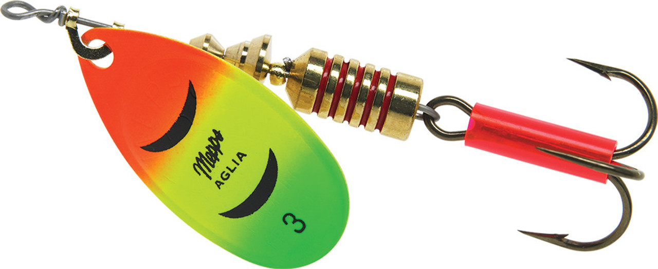 Mepps Plain Aglia Spinner Hot Firetiger; 1/4 oz.