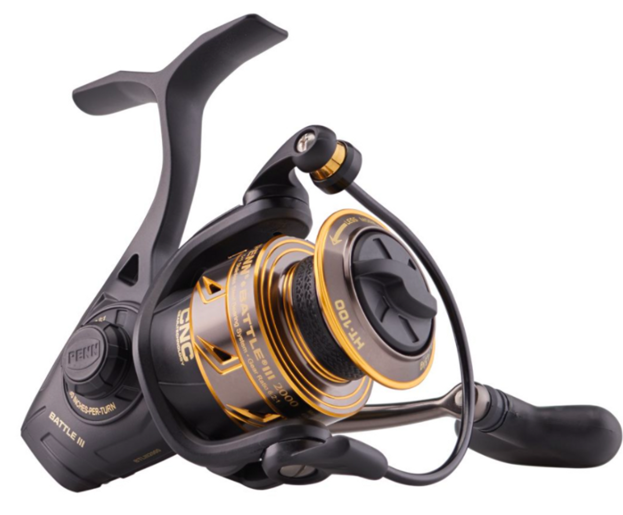 Battle III Spinning Reel - (BTLIII2000) - Black/Gold - Ramsey Outdoor