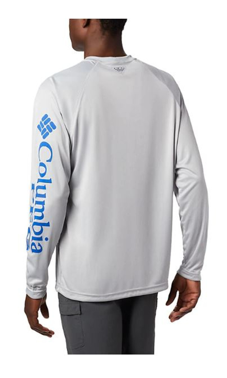 Columbia Men's PFG Terminal Tackle Long Sleeve Shirt - L - Grey