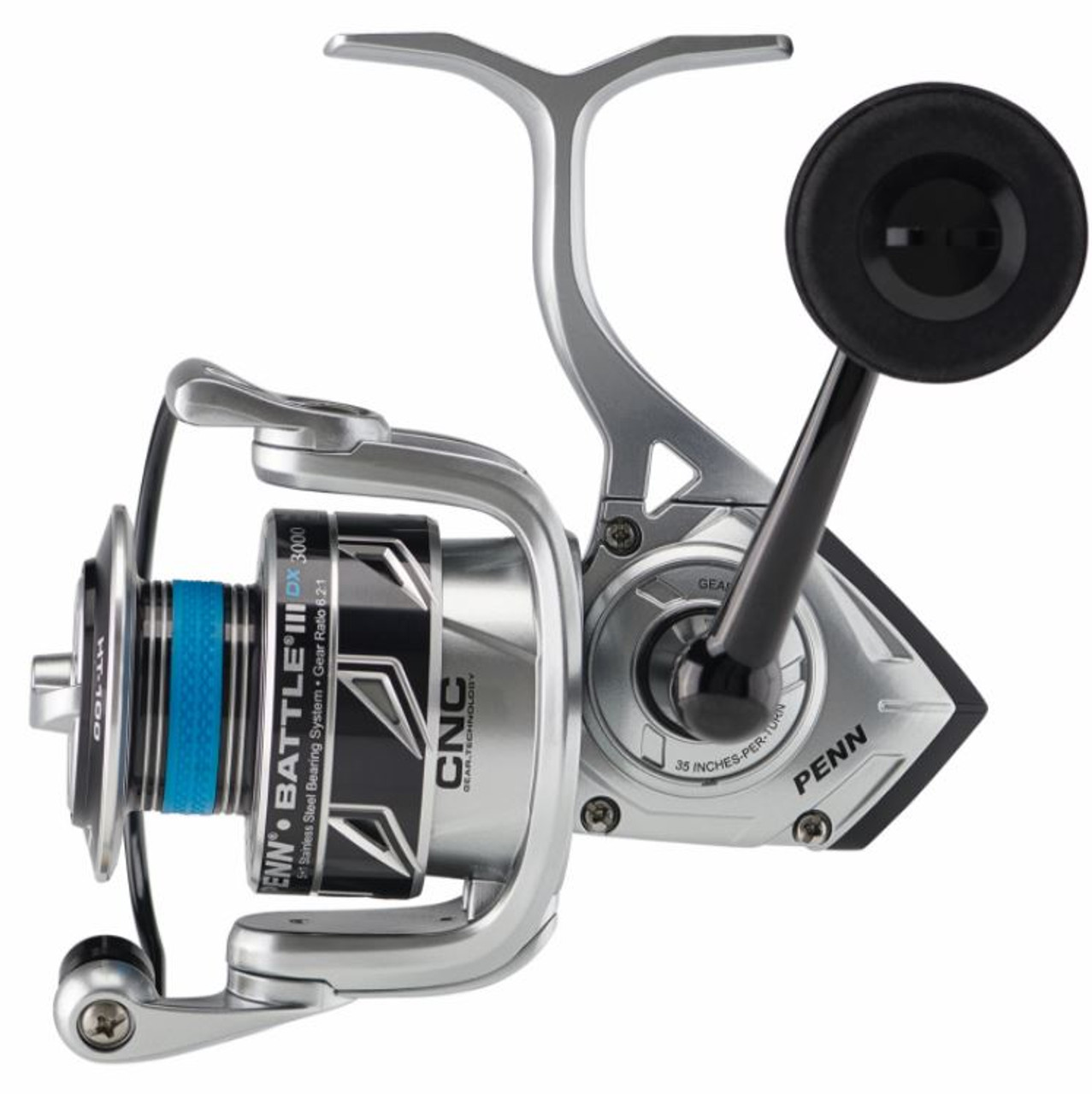 Battle III DX Spinning Reel - (BTLIII3000DX) - Silver