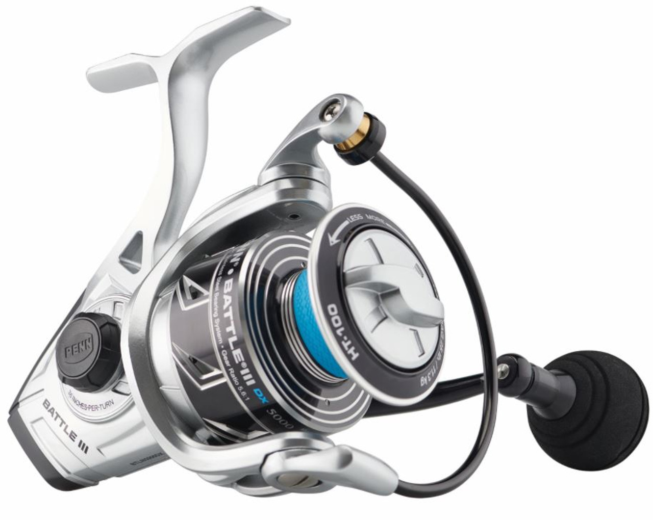 Battle III DX Spinning Reel (5000 DX) - Silver - Ramsey Outdoor