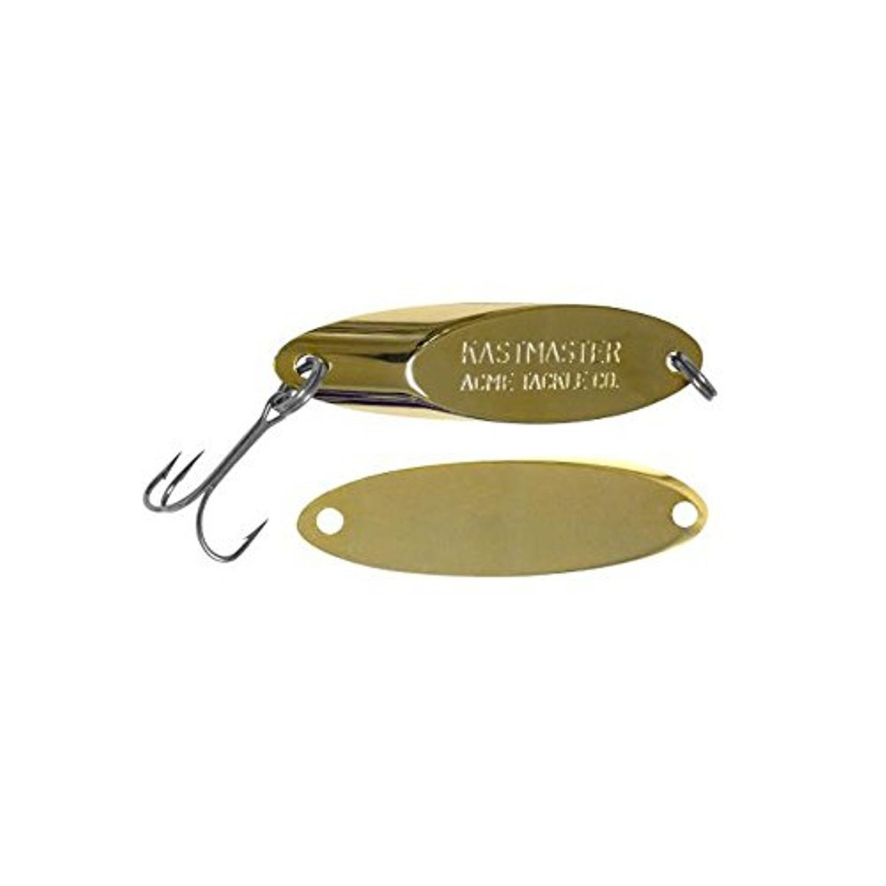 Kastmaster Plain with Split Ring and Treble Hook (1/24oz) - Gold