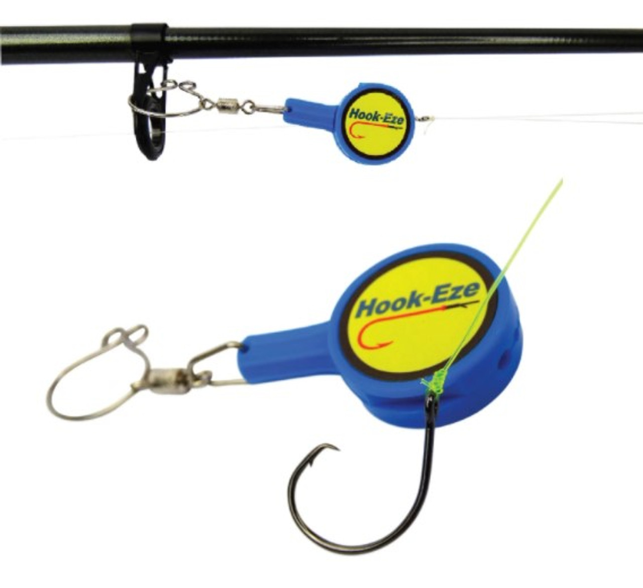 HOOK-EZE Large Fishing Knot Tying Tool All in One | Line Cutter | Cover Hooks on Fishing Poles and Travel Safe