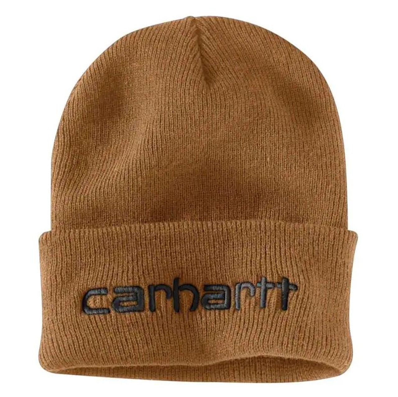 Knit Insulated Logo Graphic Cuffed Beanie - Carhartt Brown - Ramsey Outdoor