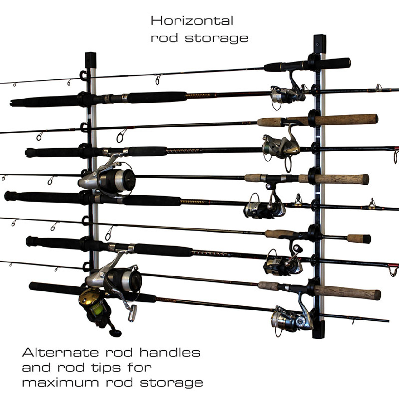 10 Rod - Wall or Ceiling Rod Rack - Aluminum - Ramsey Outdoor